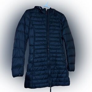 Parajumpers Women's Navy Long Packable Down Puffer Coat